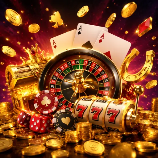 Bilhete dourado da Loteria Mega com números da sorte marcados